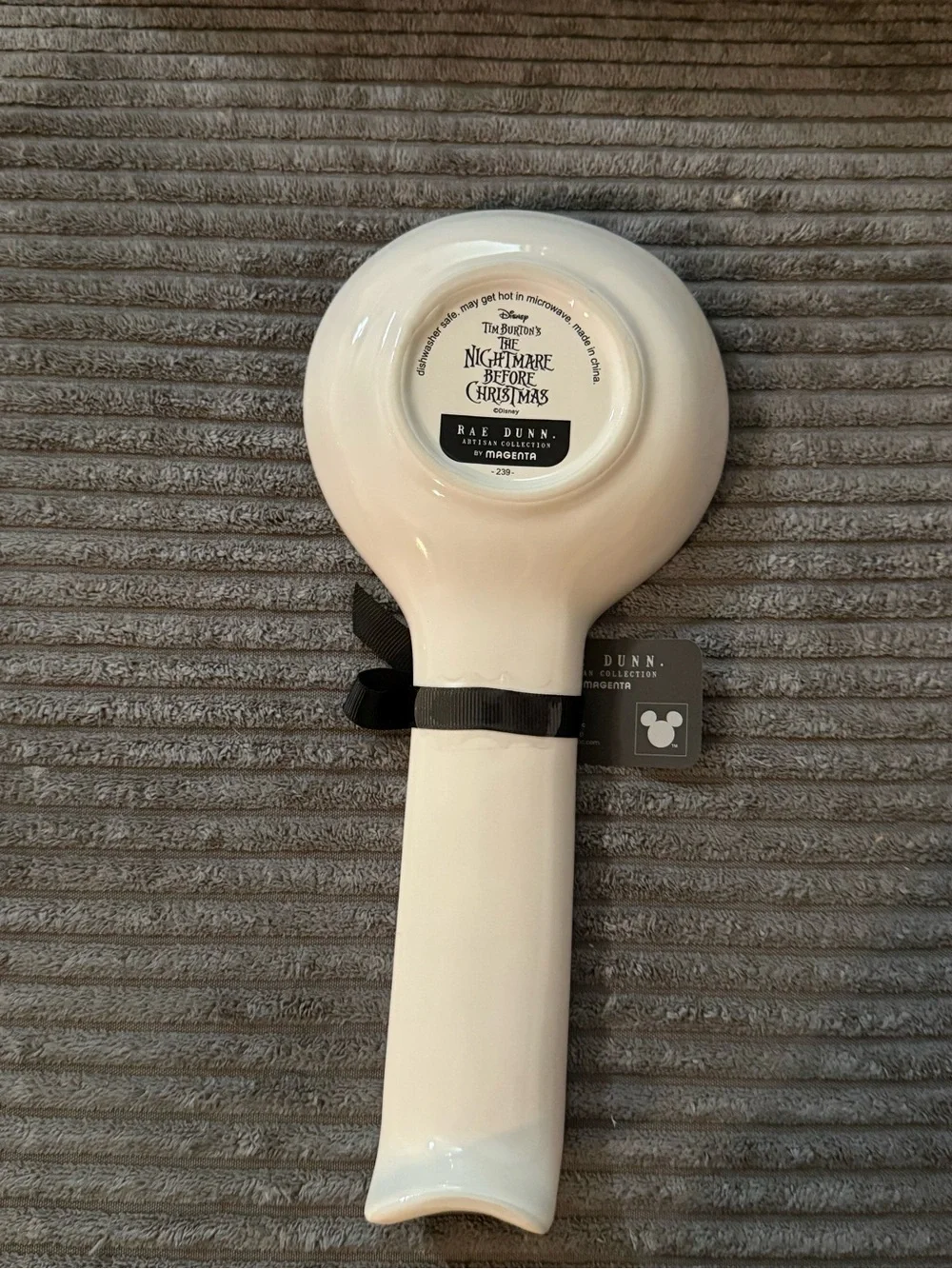 Rae Dunn x Nightmare Before Christmas White Ceramic Spoon Rest- JACK & SALLY